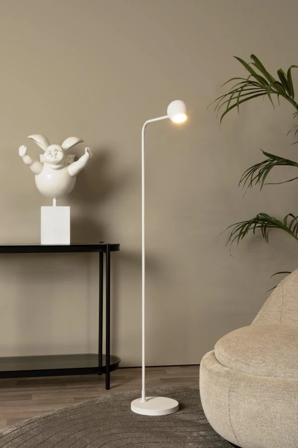 Lucide COMET - Rechargeable Floor lamp - Battery pack/batteries - LED Dim. - 1x3W 2700K - 3 StepDim - White - ambiance 1